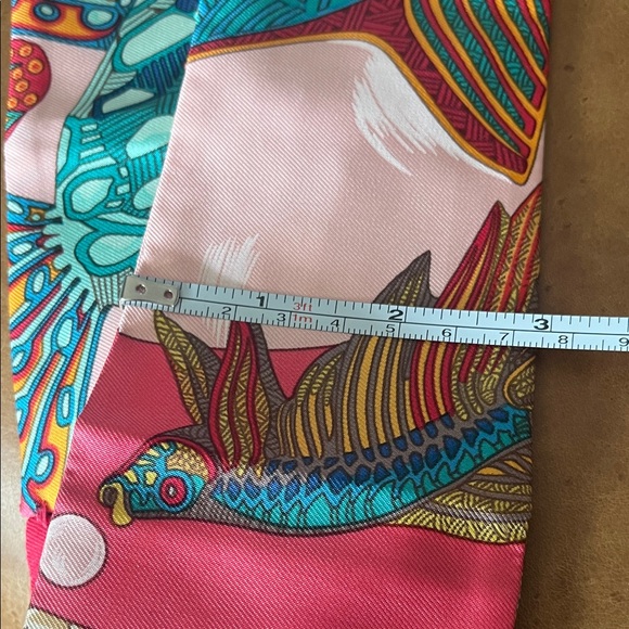 Hermes Colorful Fish Silk Scarf - Picture 11 of 12